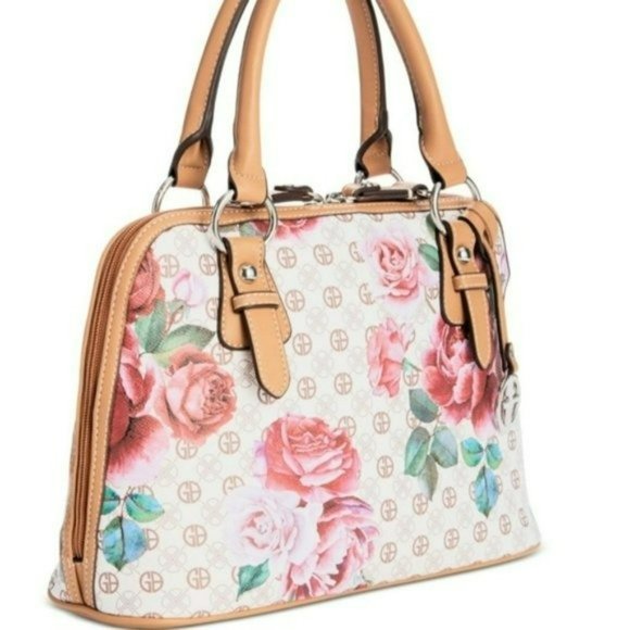 Giani Bernini Signature Peonies Dome Satchel - Picture 2 of 4